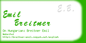 emil breitner business card